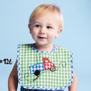 NEW Mud Pie All Boy Truck Bib OS